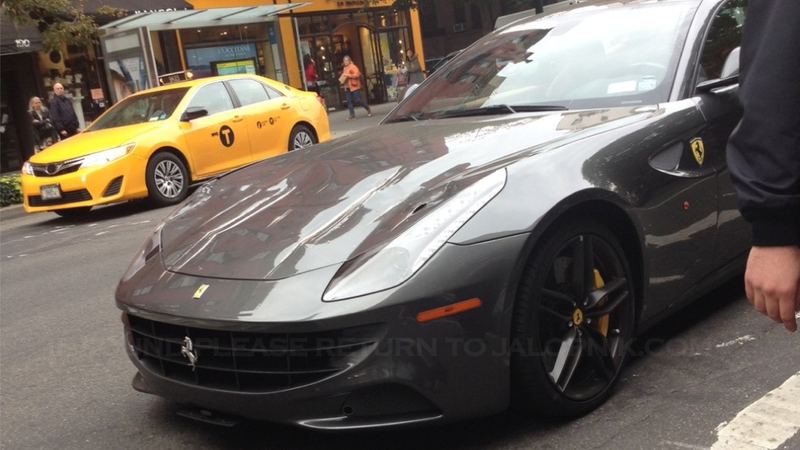 Illustration for article titled Lovely Ferrari FF Gets Bad Facial Surgery From A Delivery Truck